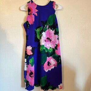 VINCE CAMUTO DRESS WOMENS BLUE FLORAL, SIZE 4 (SALE)